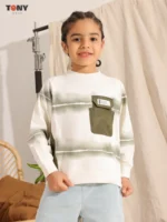 ⁦سويت شيرت قطن صيفي للأولاد – أسلوبان عصريان لعام 2026⁩ - الصورة ⁦3⁩