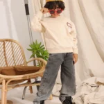 Boys Summer Cotton Retro M Crewneck: 2 Trendy Styles