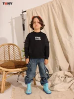 تيشيرت صيفي للأولاد من القطن برسومات باريسية برقبة دائرية: 3 تصاميم مرحة