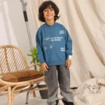 Boys Summer Cotton Nice To People Crewneck: 3 Playful Styles