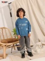 تيشيرت قطني صيفي للأولاد برقبة دائرية من ماركة "نايس تو بيبول": 3 تصاميم مرحة