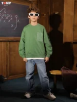 Boys Summer Cotton Utility Pocket Crewneck: 3 Tactical Styles