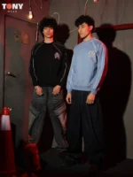 Boys Summer Cotton Piping Logo Crewneck: 2 Sporty Styles - Image 4