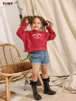 Little Girls Medical Cotton Slogan Crewneck: 3 Premium Styles - Image 3