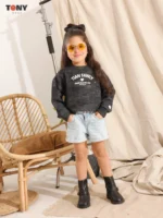 Little Girls Medical Cotton Slogan Crewneck: 3 Premium Styles - Image 4