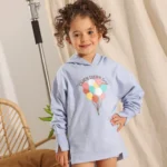 Little Girls Summer Cotton Balloon Hoodie: 3 Joyful Styles