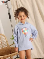 Little Girls Summer Cotton Balloon Hoodie: 3 Joyful Styles