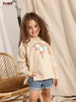 Little Girls Summer Cotton Balloon Hoodie: 3 Joyful Styles - Image 4