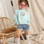 Little Girls Summer Cotton Hello Crewneck: 3 Vibrant Styles