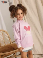 Little Girls Summer Cotton Gradient Crewneck: 3 Bold Styles - Image 3