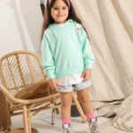 Little Girls Summer Cotton Mock Layer Hoodie: 3 Cute Styles