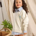 Little Girls Summer Cotton Mock Layer V-Neck: 3 Preppy Styles