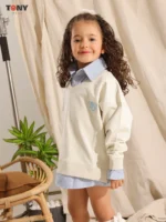 Little Girls Summer Cotton Mock Layer V-Neck: 3 Preppy Styles