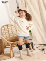 Little Girls Summer Cotton Contrast Stitch Crewneck: 3 Trendy Styles - Image 3