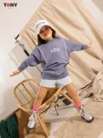Little Girls Summer Cotton Contrast Stitch Crewneck: 3 Trendy Styles - Image 4