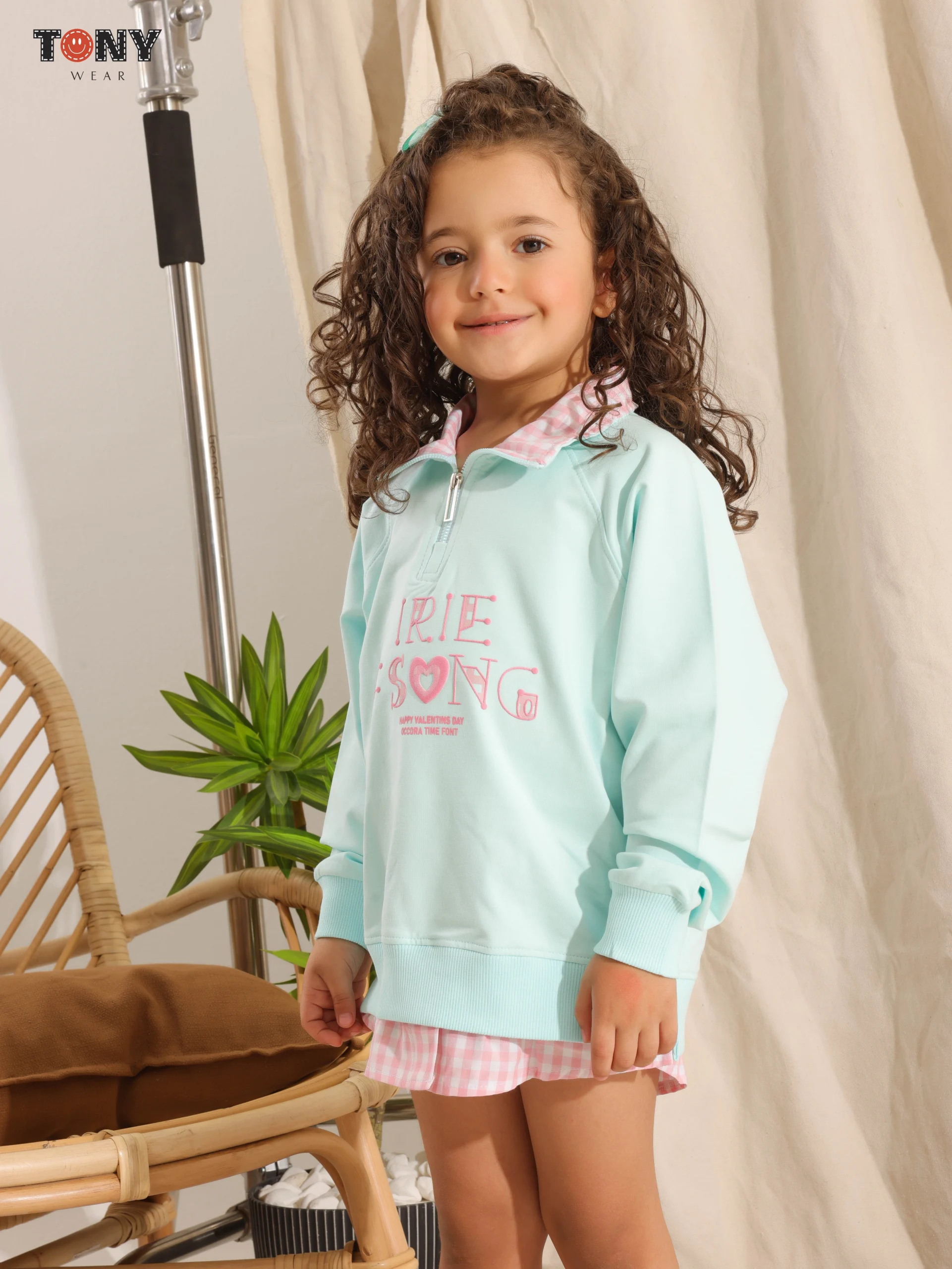 14012-1-scaled-1.webp Little Girls Summer Cotton Half-Zip: 3 Cute Layered Looks - Image 1