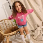 Little Girls Summer Cotton Stitch Crewneck: 3 Cute Styles