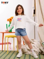 Little Girls Medical Cotton Heart Crewneck: 3 Cute Styles | T14019 - Image 4