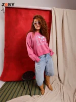 Top 3 Colors: Girls Oversize Melton Sweatshirt for Winter 2026 - Image 2
